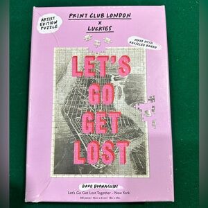 Luckies of London "LET'S GO GET LOST" NEW YORK 500 Piece Jigsaw Puzzle Sealed